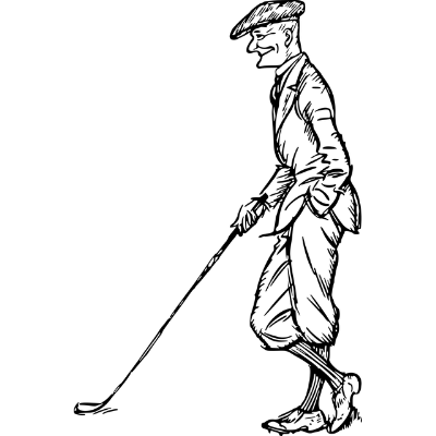 golfeur senior golfeur